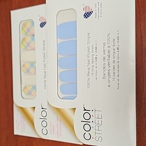 Color Street Nail Polish Strips Aspen Sky and Spring Picnic